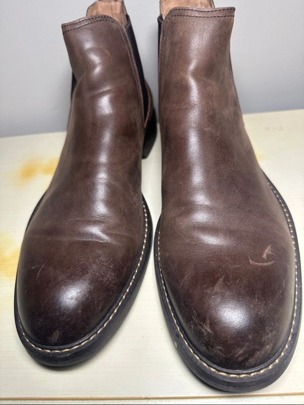 1901 Nordstrom Men's Brown Leather Chukka Chelsea Boots
